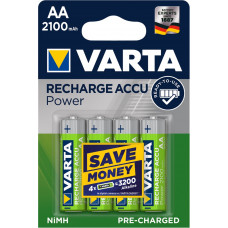 VARTA OPLAADBARE BATTERIJ NI-MH BLIS AA 4PACK 2100 MAH ACTIE