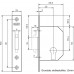 605-40 BULK PER 5 SCHUIFDEURSLOT, DM40MM, KLAVIERSLEUTEL, VOORPLAAT STAAL GELAKT 25X153MM RECHTHOEKIG, STALEN VLEUGEL/NACHTSCHOOT, 2 SLEUTELS, SLUITPLAAT P 605/12, BULKVERPAKKING, PER 5 ST